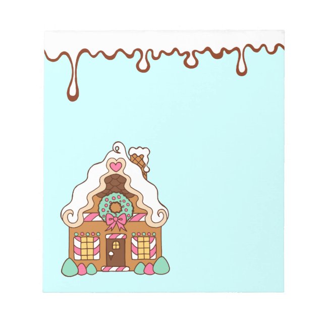Bloc-note Pastel Gingerbread House Notepad (Devant)