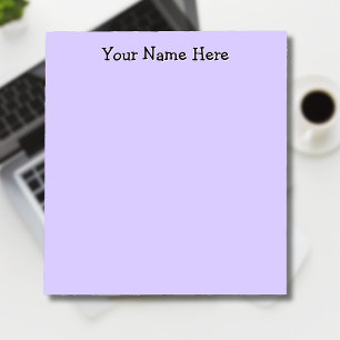 Bloc-note Pastel Lilac Grey Personnalisé Simple