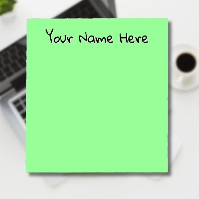 Bloc-note Pastel Mint Green Personnalisé Simple (Créateur téléchargé)