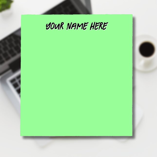 Bloc-note Pastel Mint Green Personnalisé Simple (Créateur téléchargé)