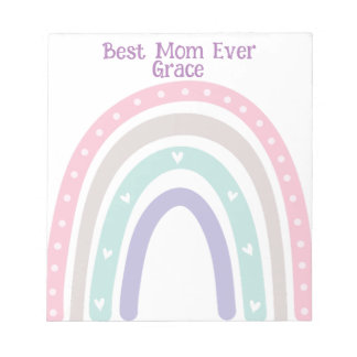 Bloc-note Pastel personnalisé Rainbow Boho retour à l'école