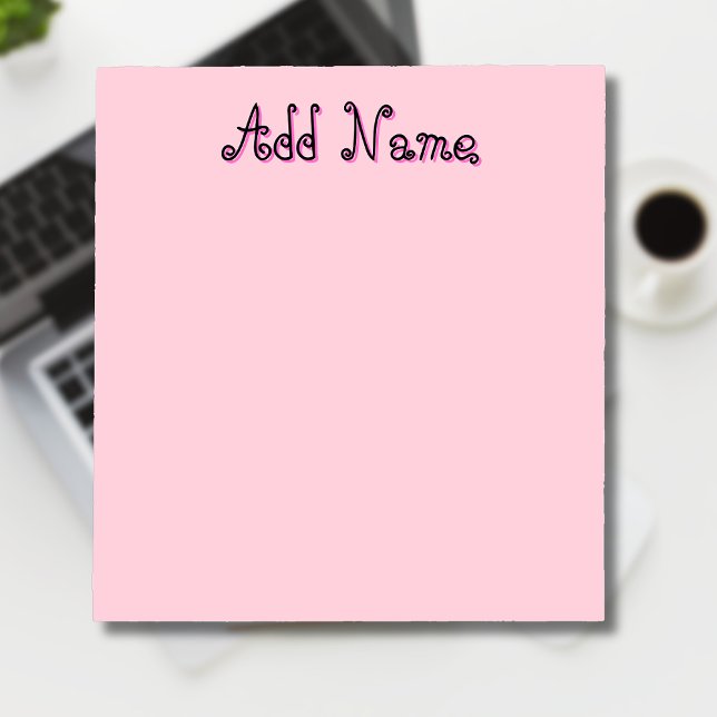 Bloc-note Pastel Pink Cadeaux d'enseignant personnalisé uniq (Créateur téléchargé)