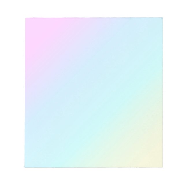 BLOC-NOTE PASTEL RAINBOW COLORFUL GRADIENTS BACKGROUNDS WALL (Devant)