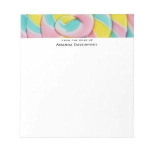 Bloc-note Pastel Rainbow Spiral Candy Photo