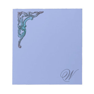 Bloc-note Pastel Romantique Steampunk Goth Monogrammé