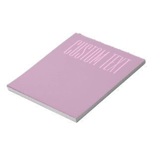 Bloc-note Pastel Violet & Rose Clair   Texte Moderne Éditabl