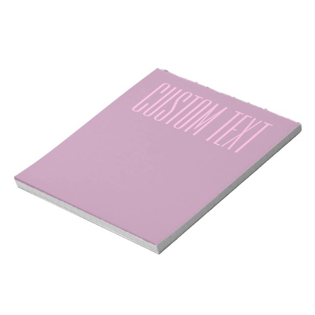 Bloc-note Pastel Violet & Rose Clair | Texte Moderne Éditabl (Tourné)