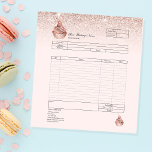 Bloc-note Pastry Cupcake Bakery Order Form Invoice  Notepad<br><div class="desc">Pastry Cupcake Bakery Order Form Invoice</div>