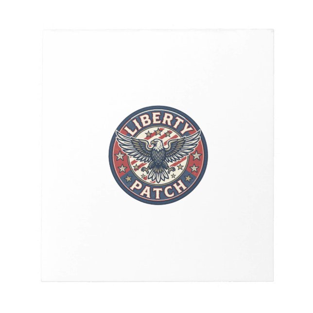 Bloc-note Patch de liberté Patriotique Broderie (Devant)