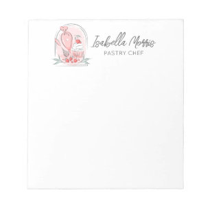 Bloc-note Pâtisserie personnalisée de cuisson jolie