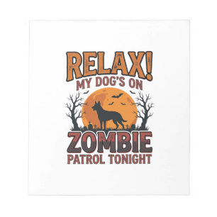 Bloc-note Patrouille de chien zombie conception de chemise H