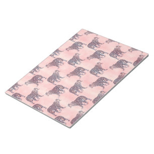 Bloc-note Patters animaux de rose moderne