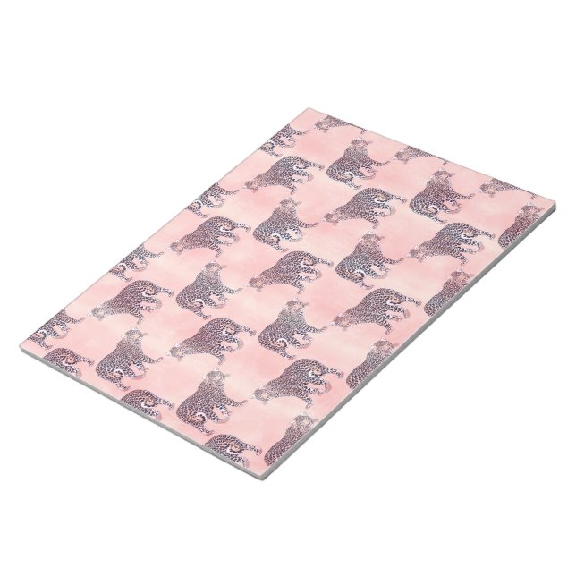 Bloc-note Patters animaux de rose moderne (Incliné)