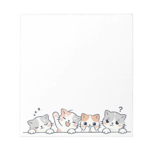 Bloc-note Pattes Curieuses - Amis Chats Mignons qui regarden