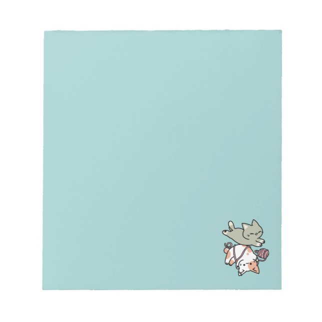 Bloc-note Pattes et Jeux – Illustration de Chat Adorable (Devant)