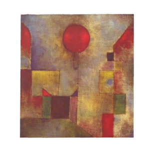Bloc-note Paul Klee Red Balloon Abstrait Art Coloré