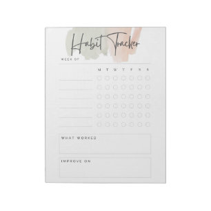 Bloc-note Pavé de notes du tracker Habit