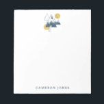 Bloc-note Paysage de nature géométrique moderne personnalisé<br><div class="desc">Bloc-notes personnalisé Surreal Geometry Forest Nature</div>