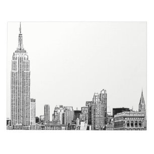 Bloc-note Paysage de NYC gravé 01