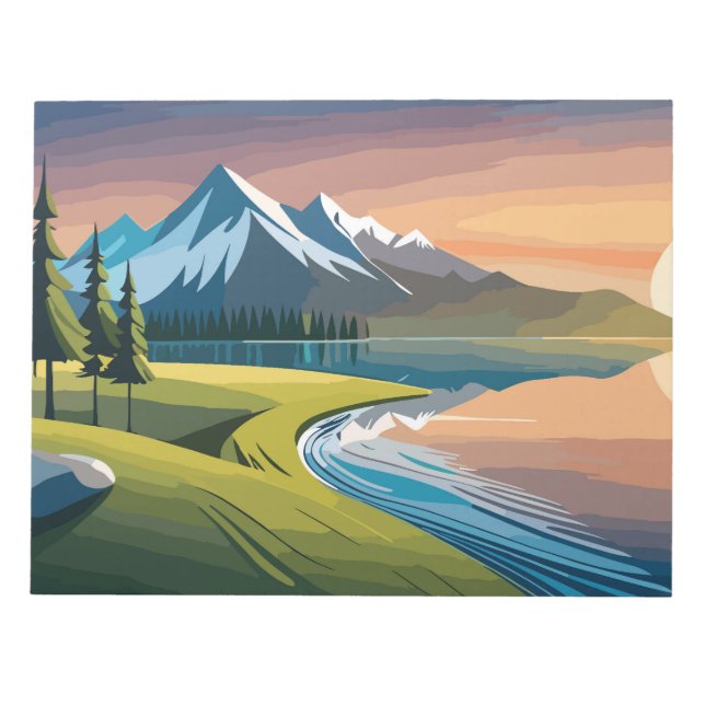 Bloc-note Paysage des montagnes (Devant)