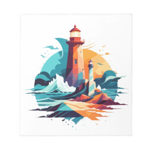 Bloc-note Paysage du phare Calme Nature paisible Extérieur