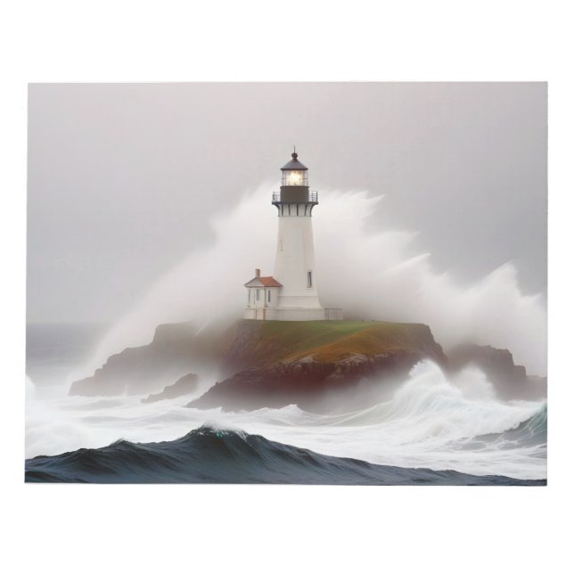 Bloc-note Paysage du phare Côte Océan Vagues Paysage (Devant)