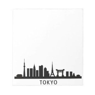 Bloc-note Paysage urbain du Japon Silhouette de la skyline