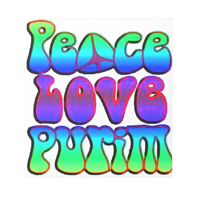 Bloc-note Peace Love Purim (Devant)