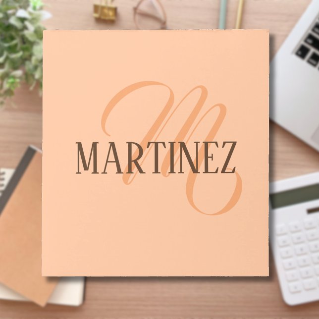 Bloc-note Peach Fuzz Nom Personnalisé Élégant (Créateur téléchargé)