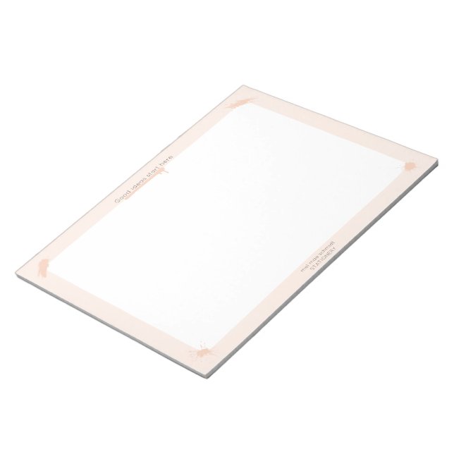 Bloc-note Peach Notepad Les bonnes idées commencent ici (Incliné)
