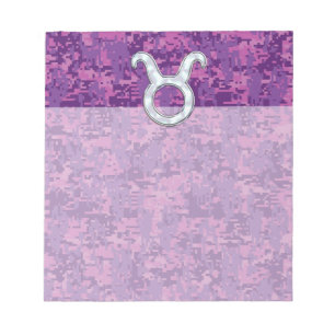 Bloc-note Pearle comme Taurus Zodiac Connexion Camo numériqu