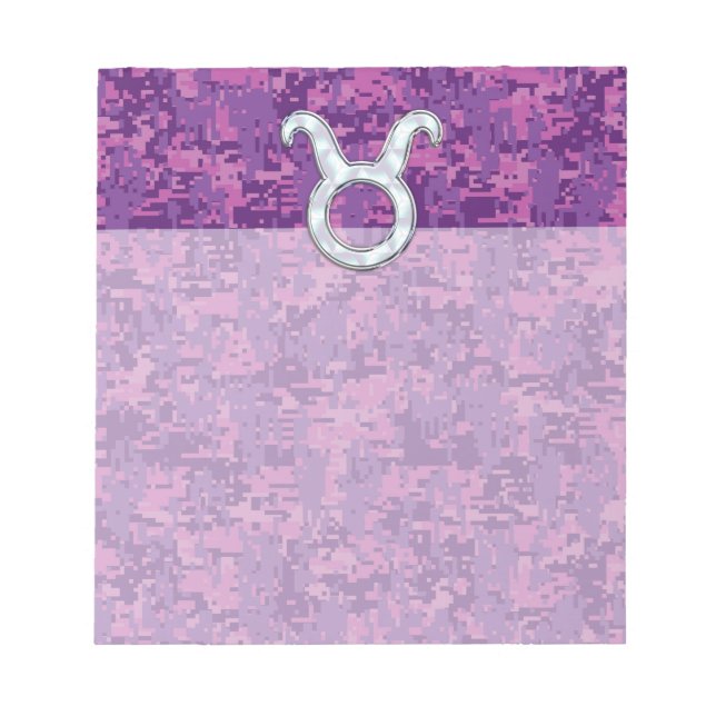 Bloc-note Pearle comme Taurus Zodiac Connexion Camo numériqu (Devant)