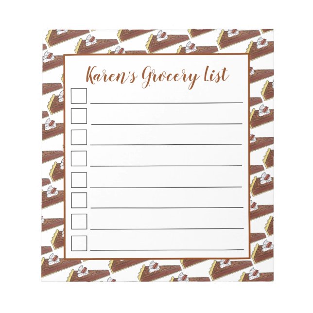 Bloc-note Pecan Pie Tarte Southern Food Dessert Sweet as Pie (Devant)