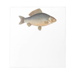 Bloc-note Pêche à la carpe peinture à l'eau douce