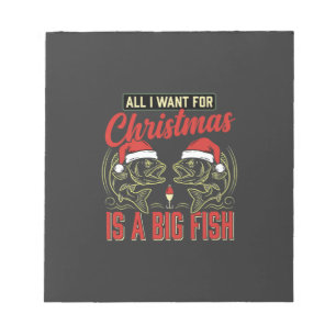 Bloc-note Pêche de Noël Gros Poisson Vacances