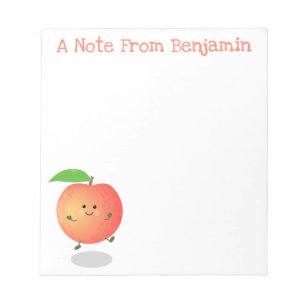 Bloc-note Pêche heureuse mignonne illustration de dessin ani
