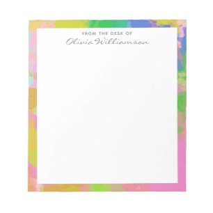 Bloc-note Peinture Abstraite Arc-en-ciel Personnalisée Color