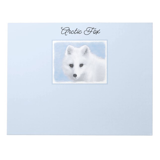 Bloc-note Peinture Arctic Fox - Art original de la faune (Devant)