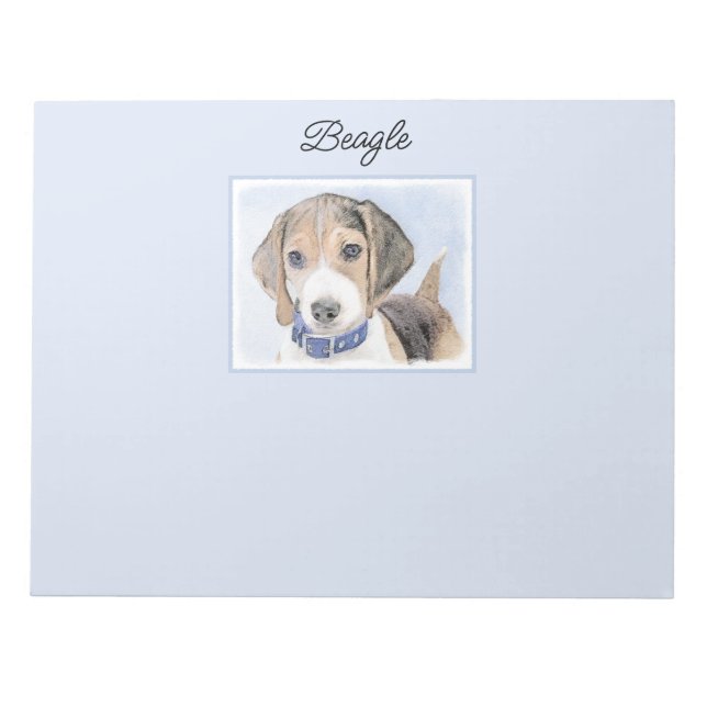 Bloc-note Peinture beagle - Cute Original Chien Art (Devant)