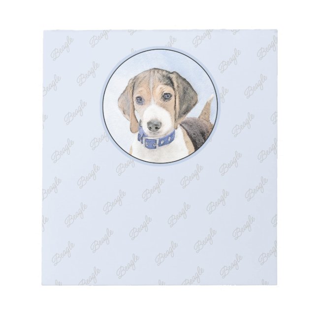Bloc-note Peinture beagle - Cute Original Chien Art (Devant)
