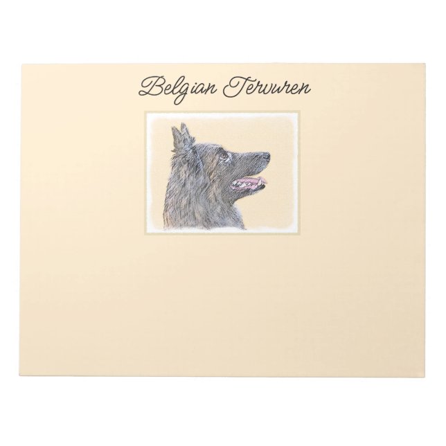 Bloc-note Peinture belge Tervuren - Cute Original Chien Art (Devant)