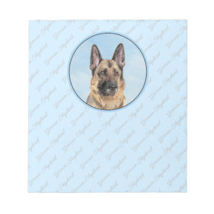 Bloc-note Peinture berger allemande - jolie art original chi