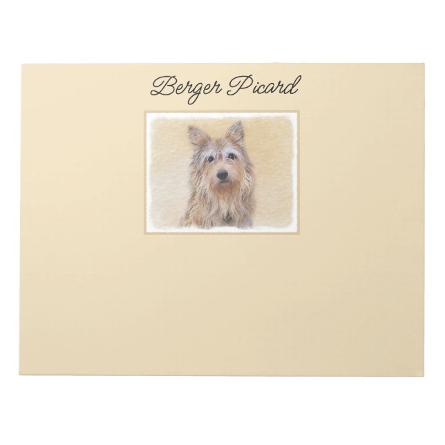 Bloc-note Peinture Berger Picard - Joli art original chien (Devant)