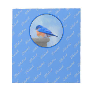 Bloc-note Peinture Bluebird - Art original pour oiseaux