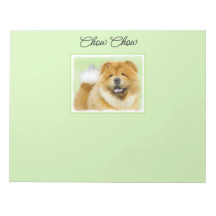 Bloc-note Peinture Chow Chow - Joli art original chien