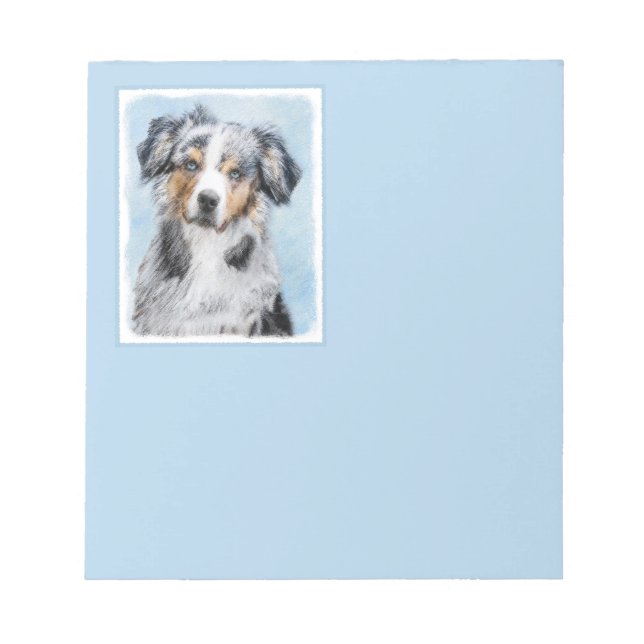 Bloc-note Peinture de berger américaine miniature - Chien Ar (Devant)