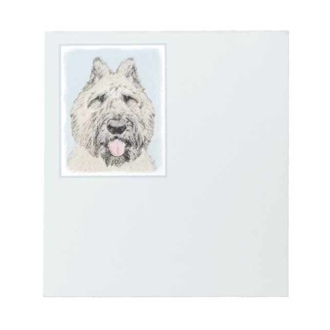 Bloc-note Peinture de Bouvier des Flandres - Art original de (Devant)