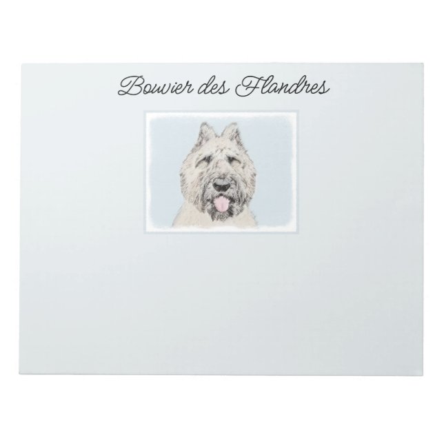 Bloc-note Peinture de Bouvier des Flandres - Art original de (Devant)