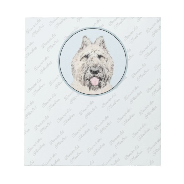 Bloc-note Peinture de Bouvier des Flandres - Art original de (Devant)