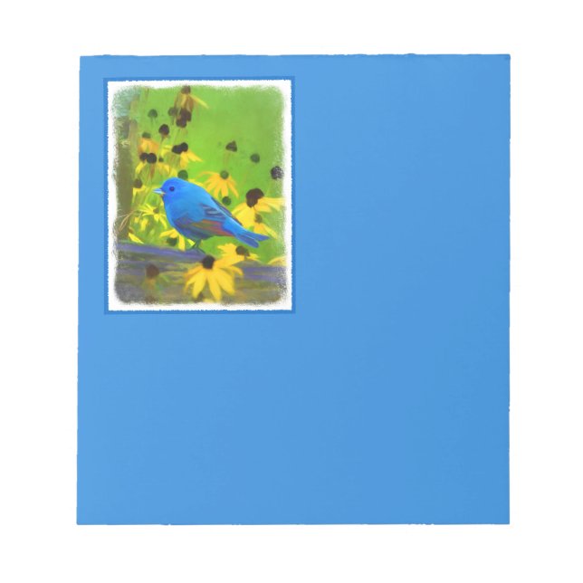 Bloc-note Peinture de Bunting Indigo - Art original pour ois (Devant)